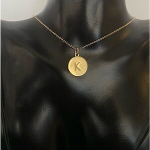 Kate spade gold tone gold plated initial “k” necklace